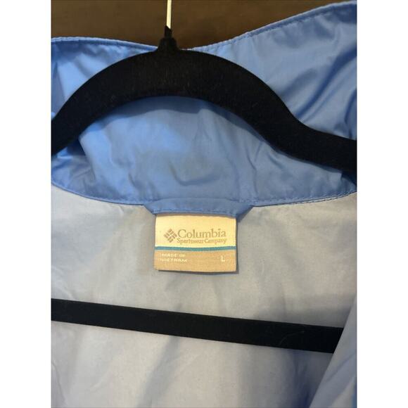 Columbia Women's Sz LG Blue II Full Zip Omni-Tech Jacket Corp Core Rain Resistan - Picture 4 of 9